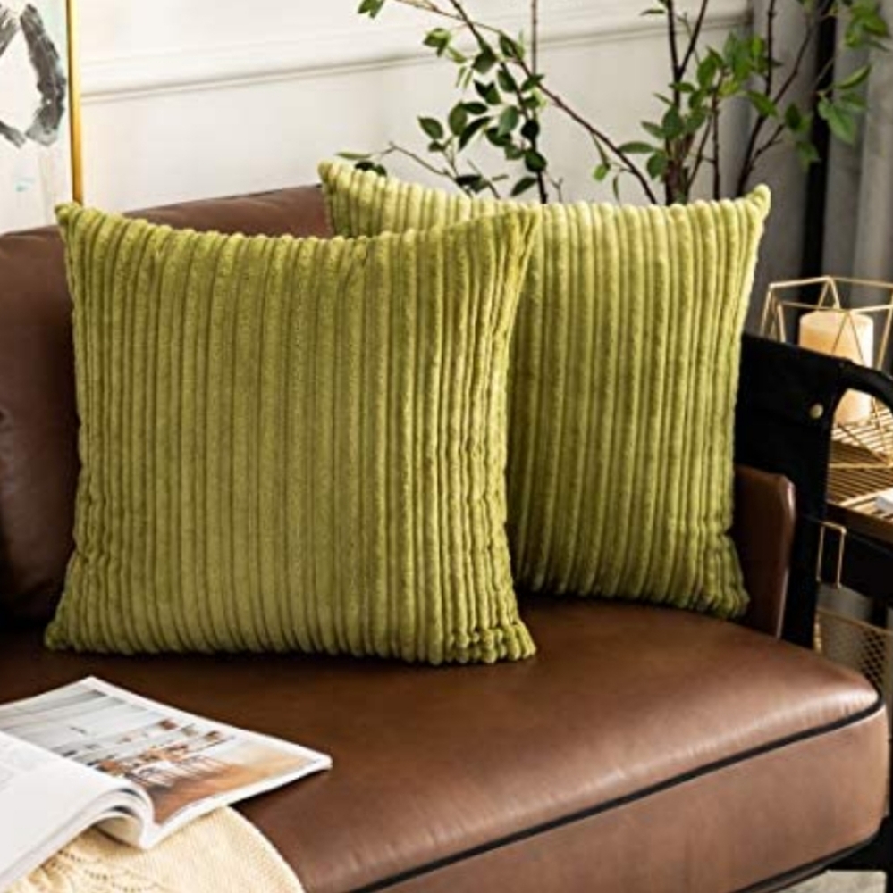 UGASA, set of 2, moss green pillow covers
